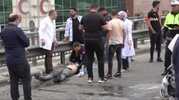 Acil servis önünde kaza: Sağlık çalışanları seferber oldu