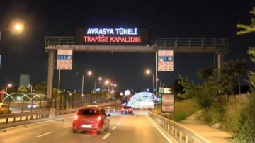 Avrasya Tüneli bakım nedeniyle trafiğe kapatıldı
