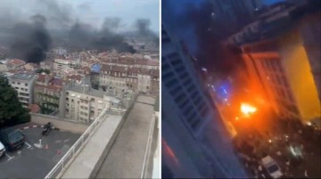 Fransa'dan gelen görüntüler korkunç! Çatışmaların şiddetlendiği ülkeden dumanlar yükseldi