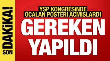 YSP kongresinde Öcalan'ın sloganını açan iki kişi gözaltına alındı